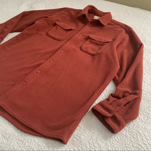 LL Bean fleece XL Tall button down - Picture 3 of 4
